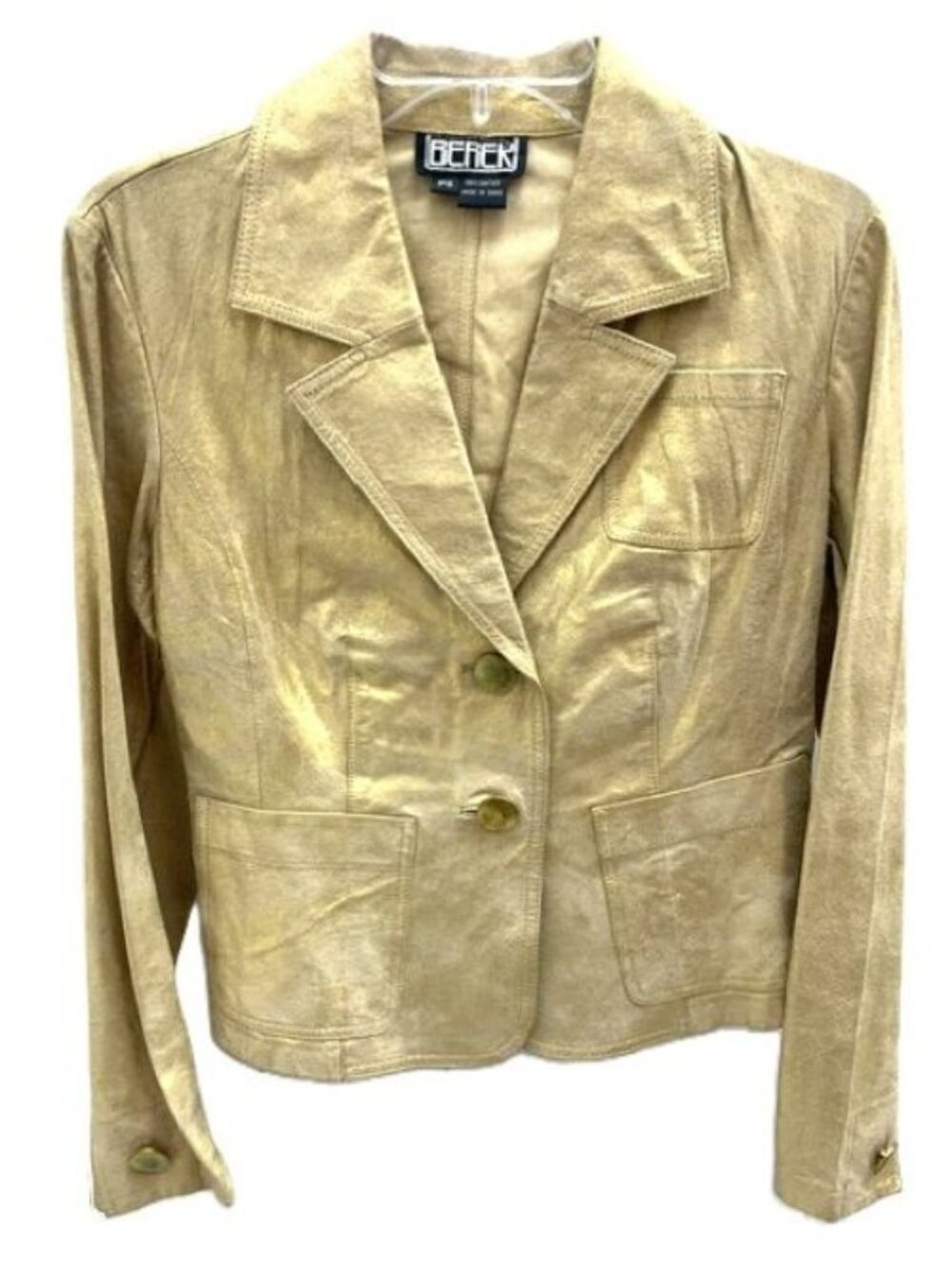 Berek Gold Shimmer Leather Jacket